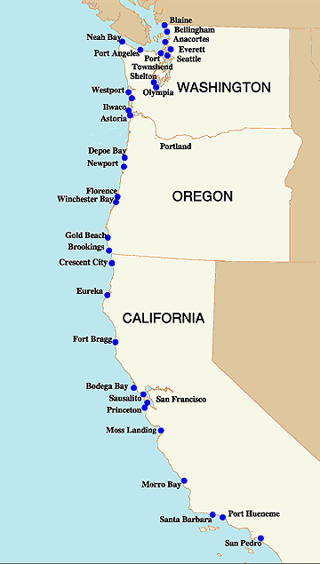 Map of Ports