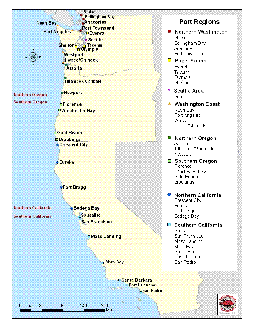 Map of Ports